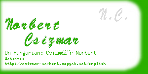 norbert csizmar business card